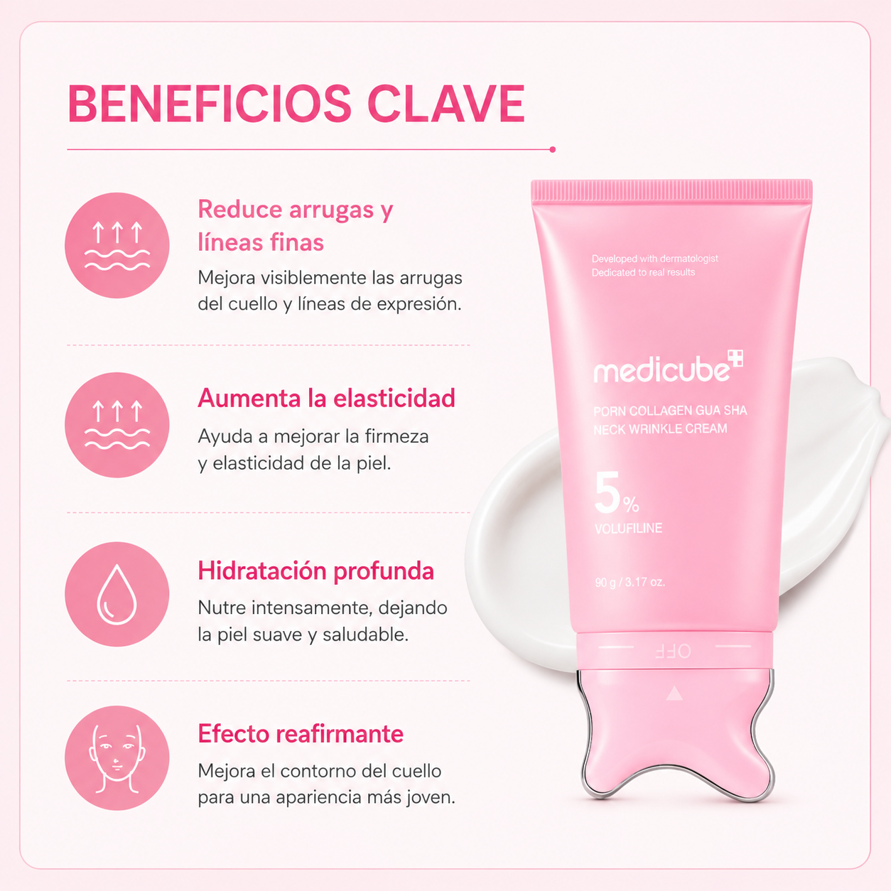 Crema Gua sha Medicube - Antiarrugas para el cuello
