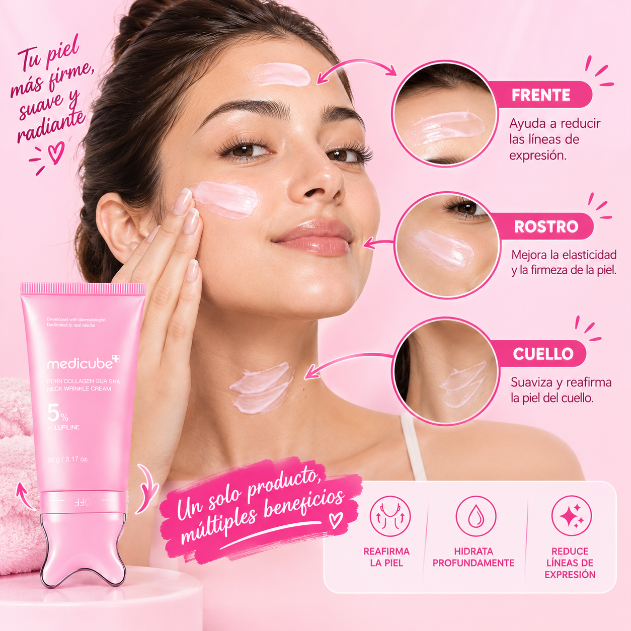Crema Gua sha Medicube - Antiarrugas para el cuello